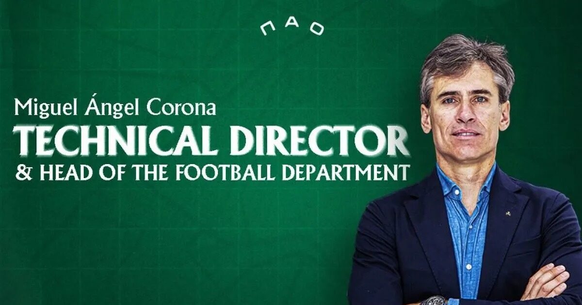 Miguel Angel Corona is the new technical director of Panathinaikos