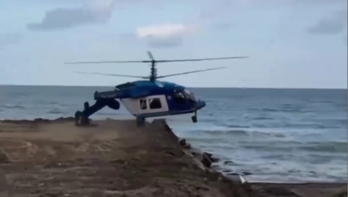 Εικόνες από την συντριβή του ελικοπτέρου στο Νταγκεστάν