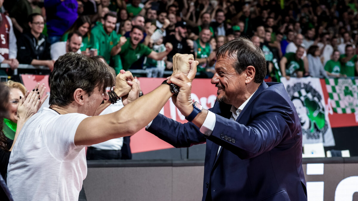 Ο Γιαννακόπουλος με τον Αταμάν (EUROKINISSI)