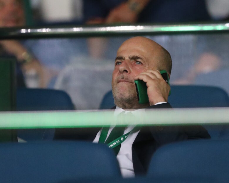 Ο Γιάννης Αλαφούζος στην τελευταία προπόνηση του Παναθηναϊκού πριν το ντέρμπι με την ΑΕΚ