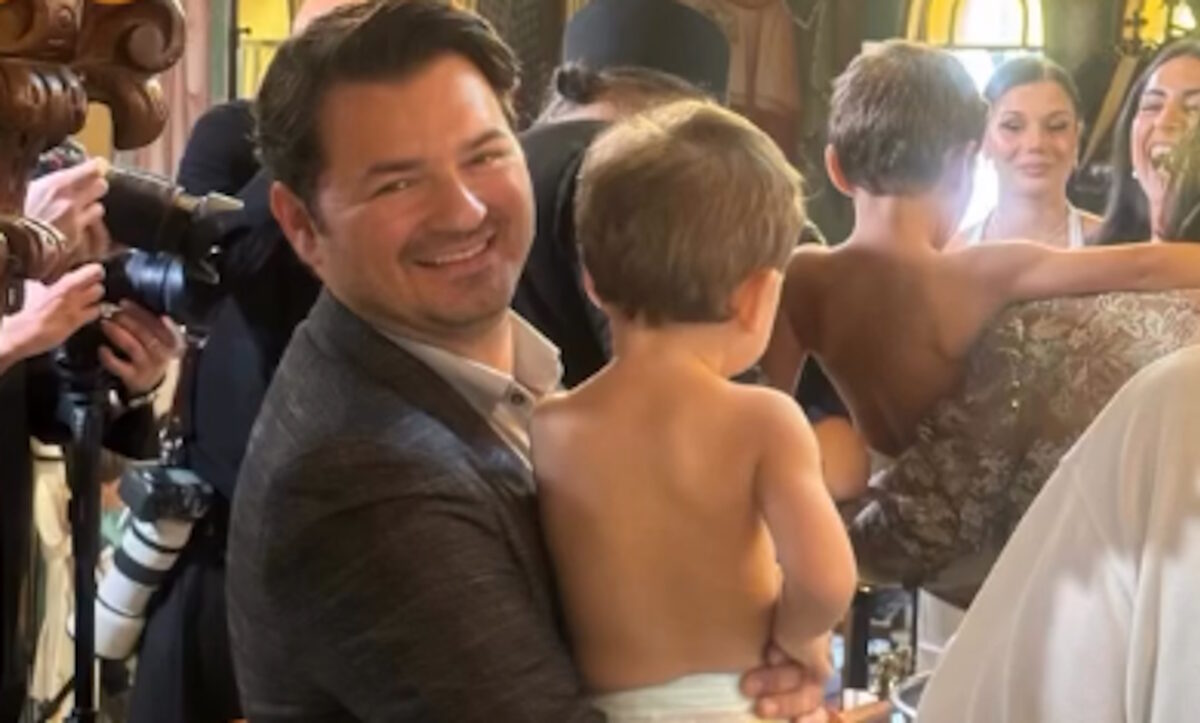 Ο Ιωάννης Απέργης με τον ένα του γιο