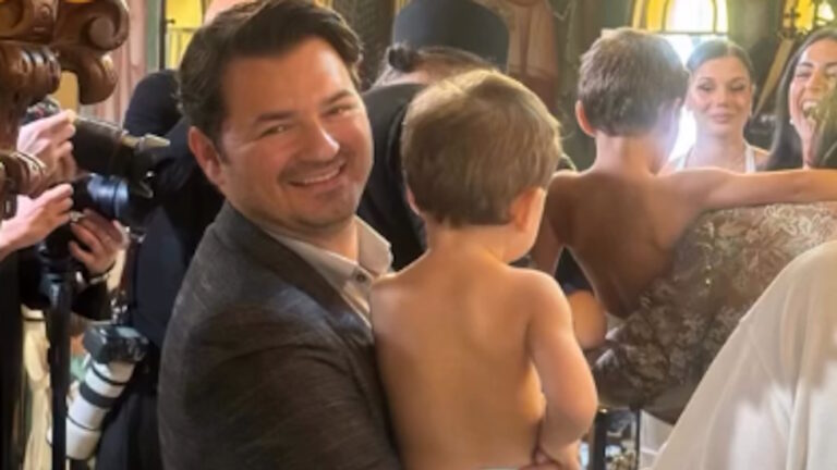 Ο Ιωάννης Απέργης με τον ένα του γιο