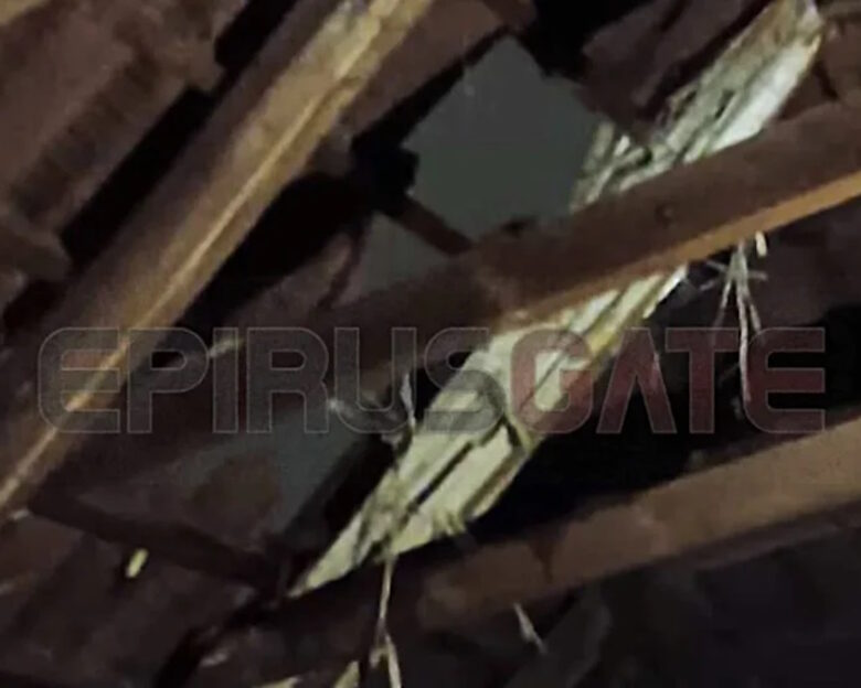 Καιρός – Ήπειρος: Καταρρακτώδεις βροχές και δυνατοί άνεμοι, κεραυνός άνοιξε τρύπα σε στέγη πολυκατοικίας