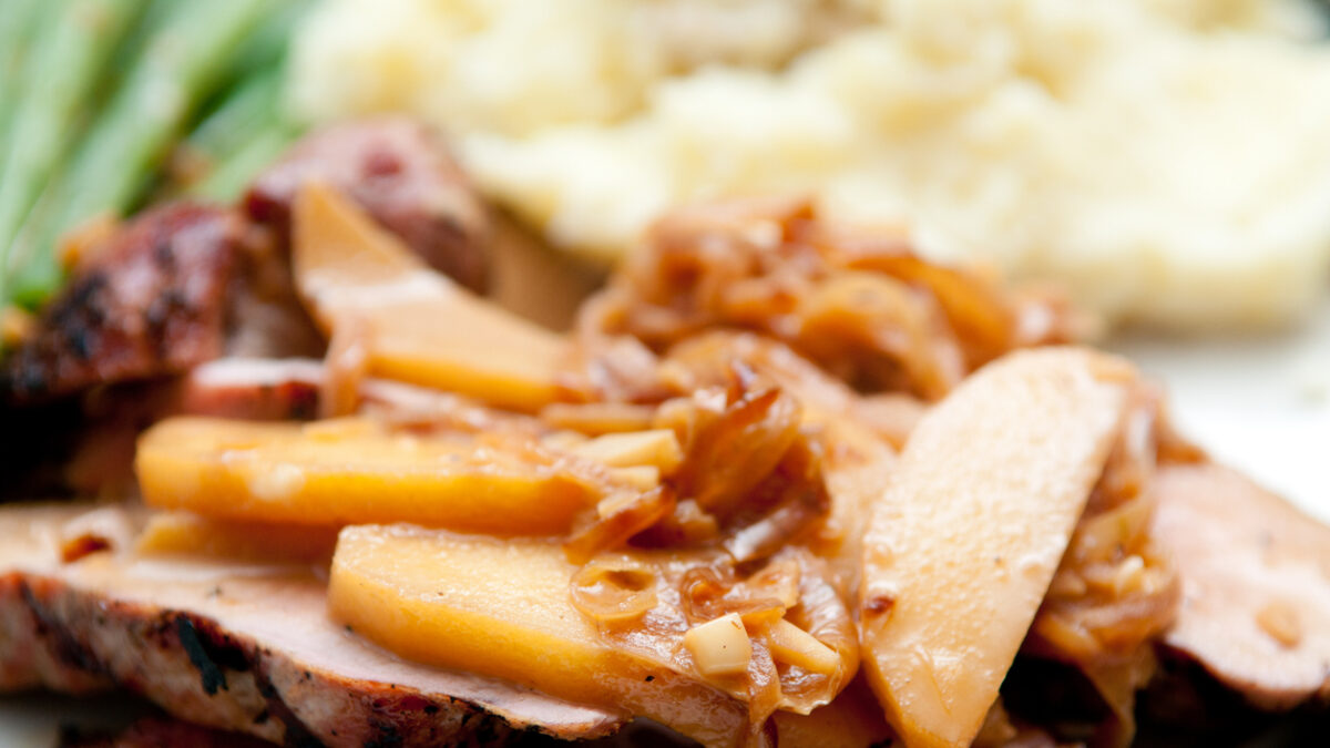 Ψαρονέφρι με μήλα και σύκα