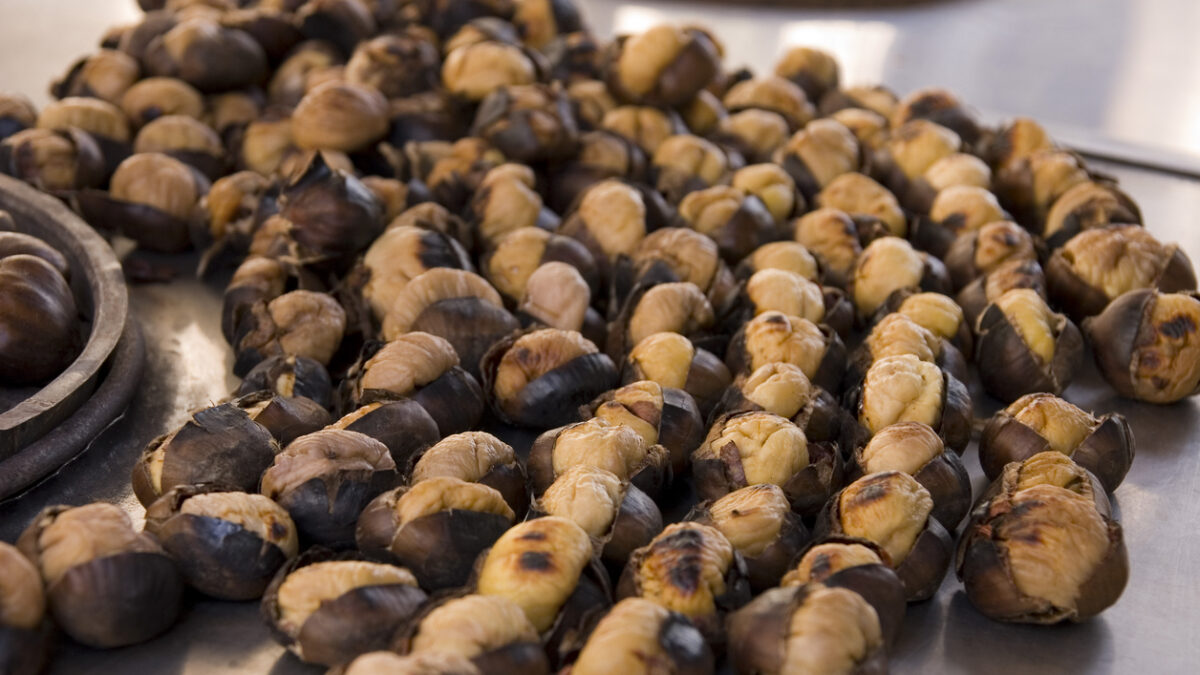 Roasted chestnuts sold all over on Istanbul streets