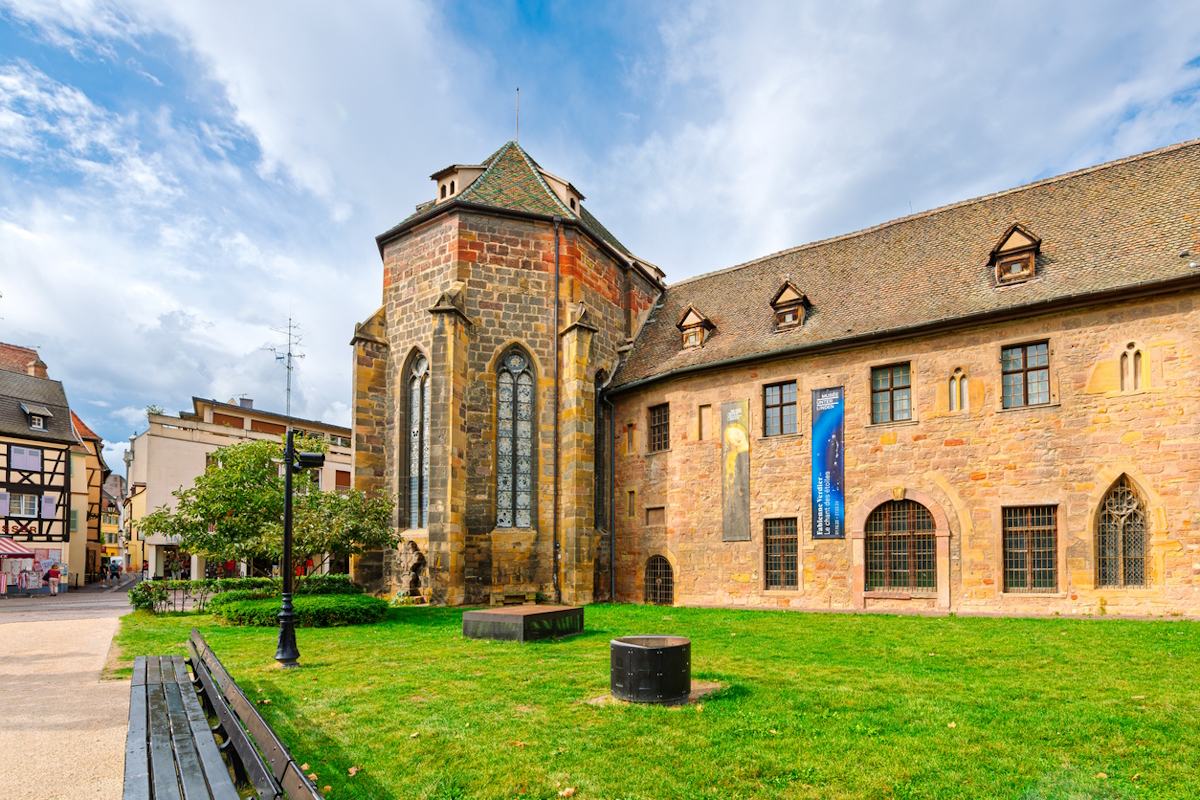 The Musée Unterlinden, a history and fine arts museum located in a medieval 13th-century Dominican convent in Colmar, France, Alsatian region.