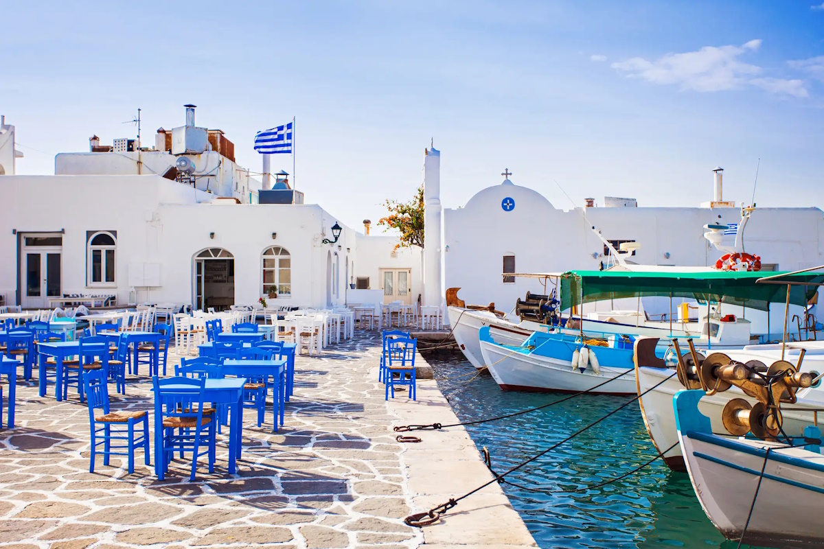 Beautiful Naousa village, Paros island, Cyclades, Greece