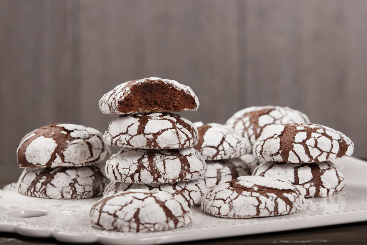 Μπισκότα κρακελέ με κακάο