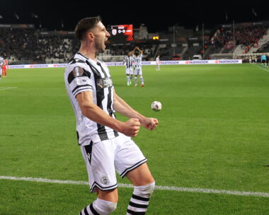 Ο Ιβάνουσετς πανηγυρίζει για το γκολ του ΠΑΟΚ (ΡΑΦΑΗΛ ΓΕΩΡΓΙΑΔΗΣ