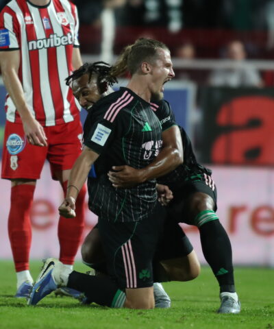 Ο Γεντβάι πανηγυρίζει το φοβερό του γκολ στις Σέρρες (ΒΑΣΙΛΗΣ ΒΕΡΒΕΡΙΔΗΣ