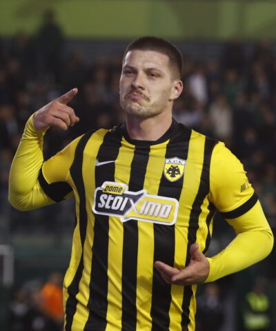 Ο Γιόβιτς πανηγυρίζει για την ΑΕΚ (ΣΩΤΗΡΗΣ ΔΗΜΗΤΡΟΠΟΥΛΟΣ