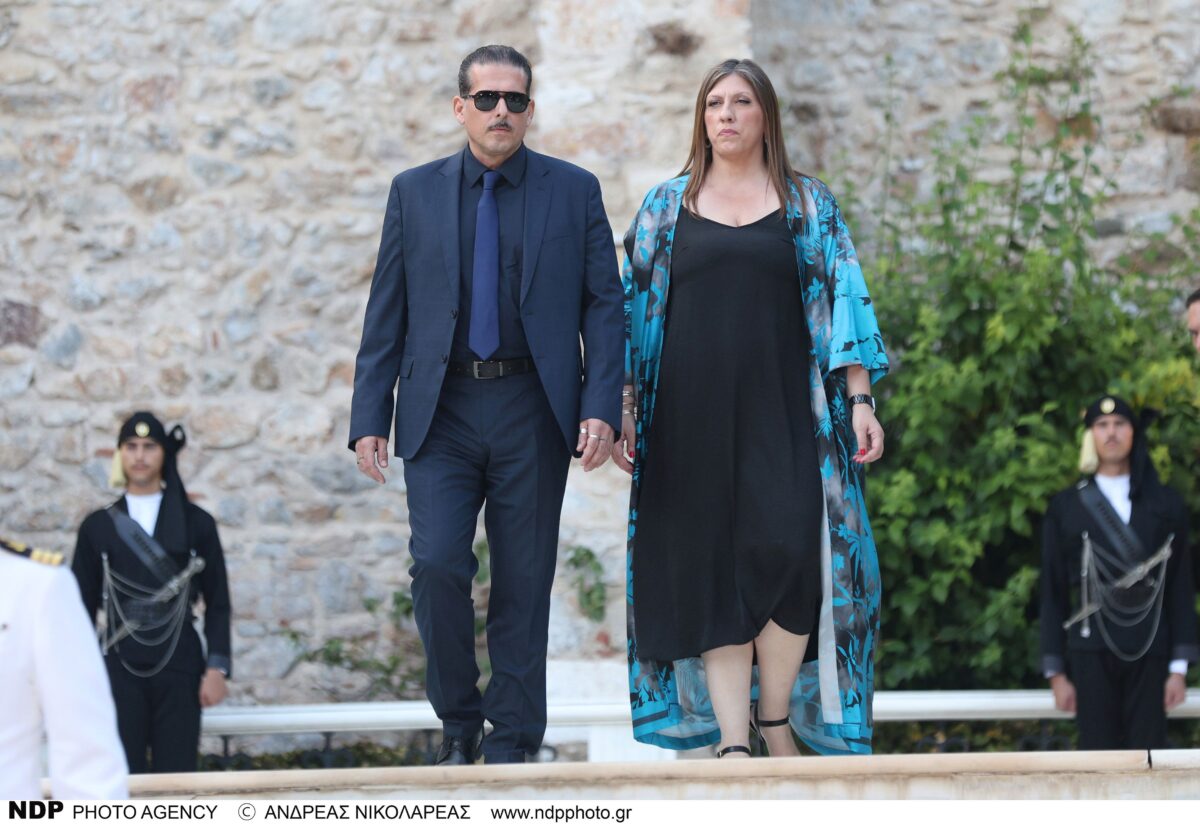 Διαμαντής Καραναστάσης-Ζωή Κωνσταντοπούλου στο Προεδρικό Μέγαρο