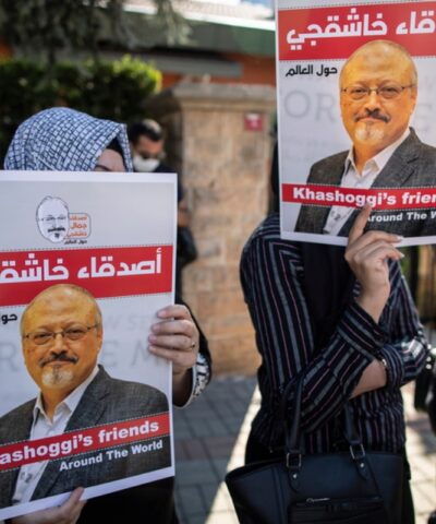 Πλακάτ για τον Τζαμάλ Κασόγκι