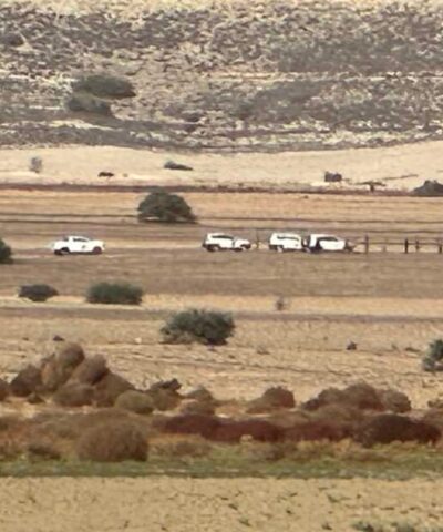 Στρατιωτικά οχήματα μέσα σε χωράφια