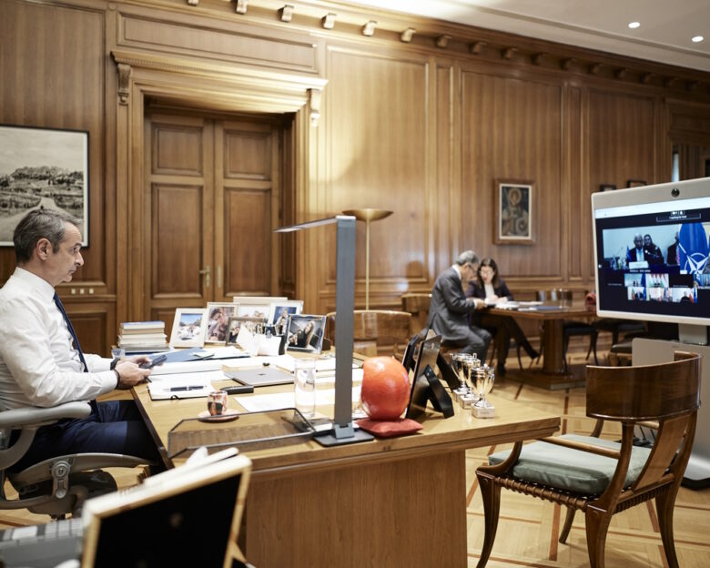 O Κυριάκος Μητσοτάκης συμμετείχε στην τηλεδιάσκεψη της «Συμμαχίας των Προθύμων» για την Ουκρανία