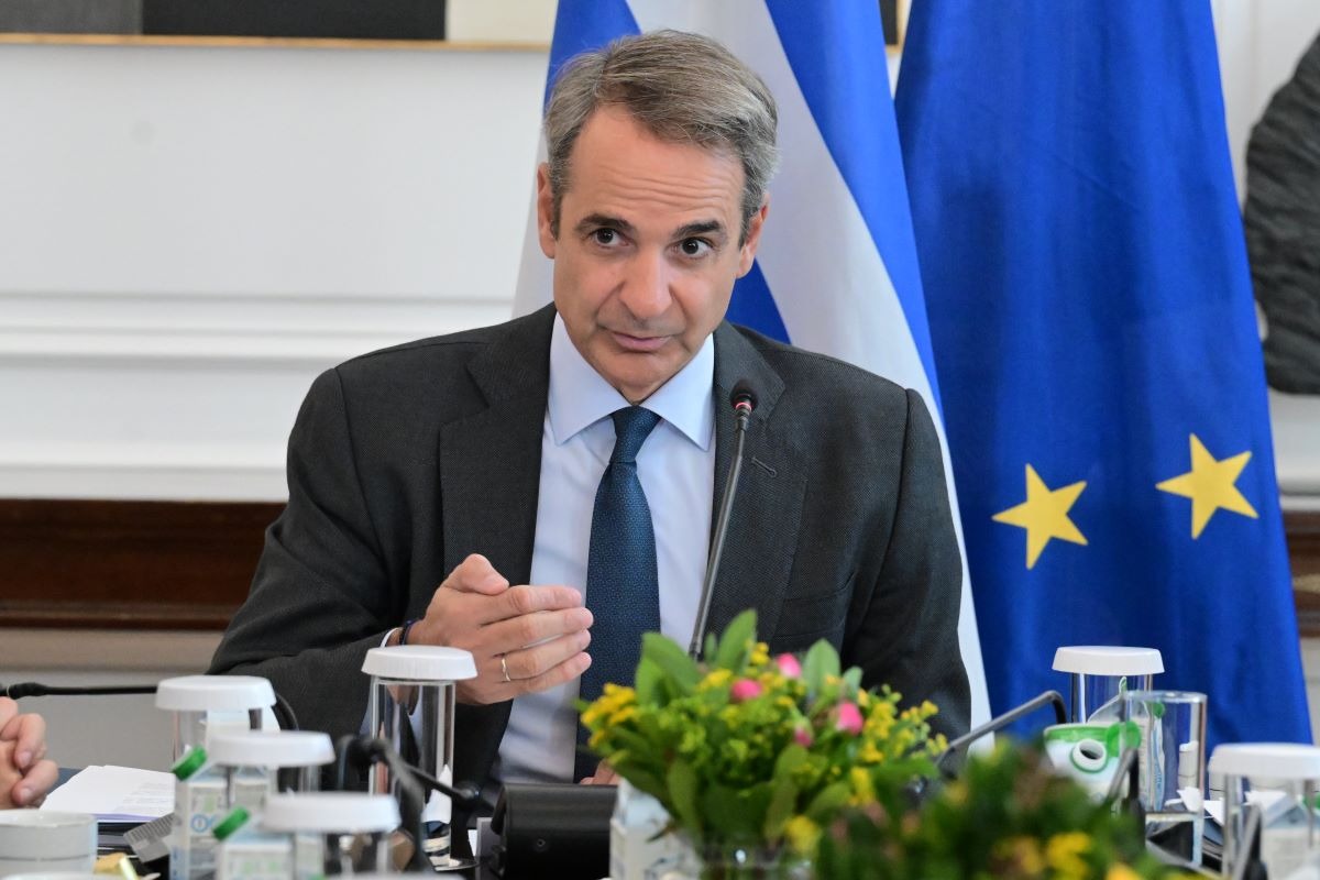 Ο Κυριάκος Μητσοτάκης στο υπουργικό