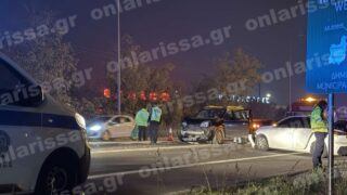 Τροχαίο με 4 τραυματίες στη Λάρισα μετά από μετωπική σύγκρουση αυτοκινήτων