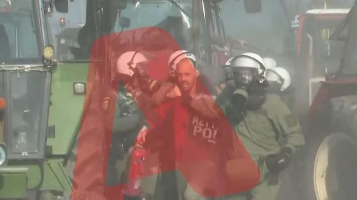 Ένταση στο μπλόκο των αγροτών στον Πλατύκαμπο Λάρισας