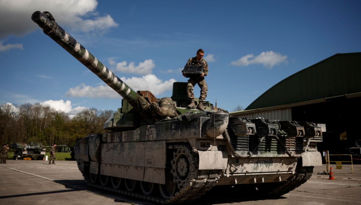 Ένα γαλλικό άρμα μάχης Leclerc