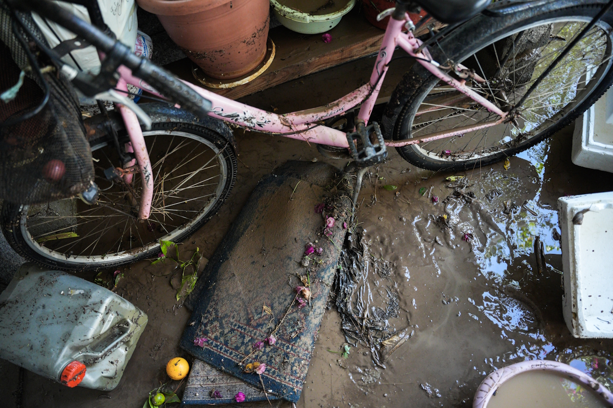 Καταστροφές και ζημιές σε σπίτια στο χωριό Καλλονή και Σκάλα Καλλονής στη κεντρική Λέσβο μετά από έντονη βροχόπτωση