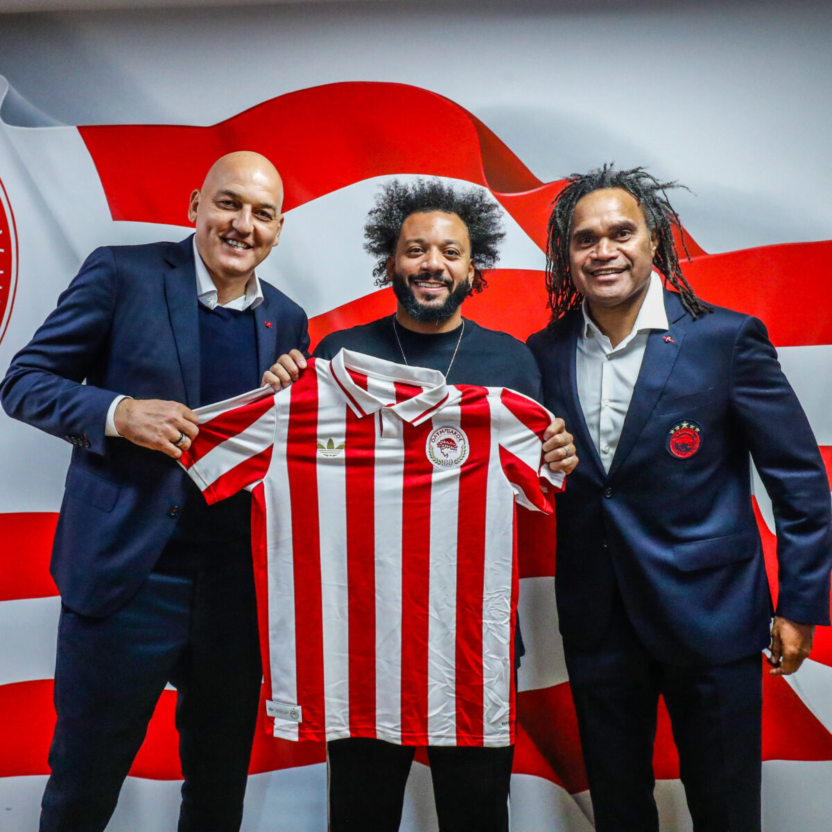 Ο Μαρσέλο με τον Κοβάσεβιτς και τον Καρεμπέ