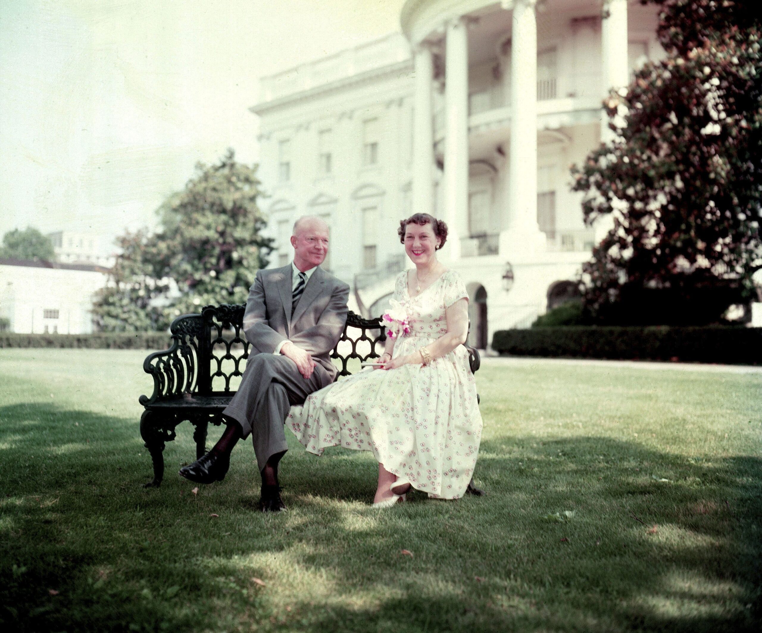 Η Μάμι Αϊζενχάουερ με τον σύζυγό της Ντουάιτ Αϊζενχάουερ