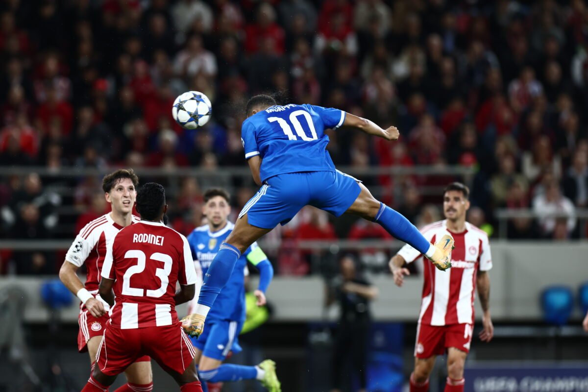 Ο Κιλιάν Εμπαπέ σκοράρει στο Καραϊσκάκης (ΘΕΟΔΩΡΟΣ ΧΡΙΣΤΟΔΟΥΛΑΚΗΣ