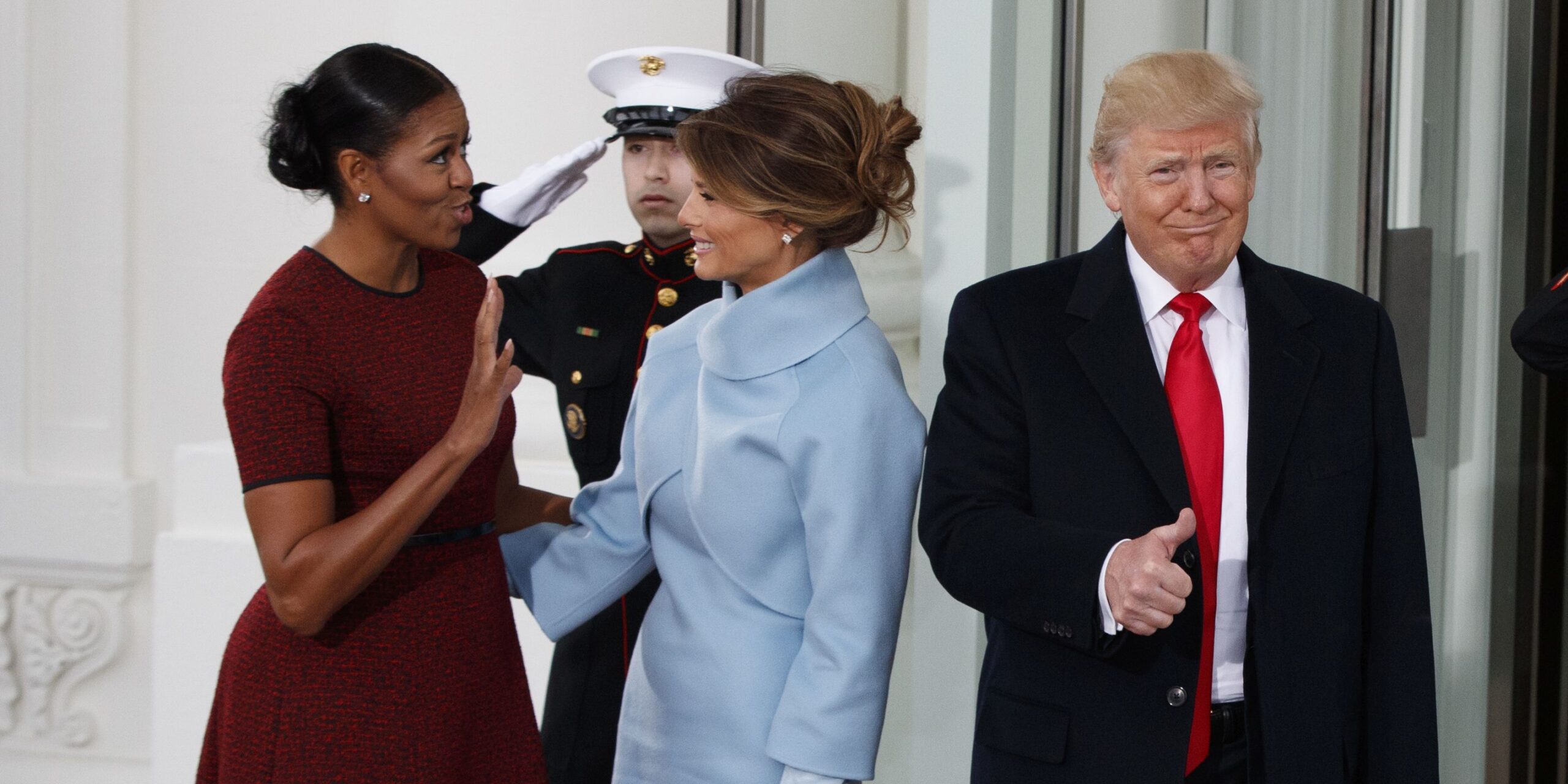 Μισέλ Ομπάμα, Μελάνια Τραμπ και Ντόναλντ Τραμπ