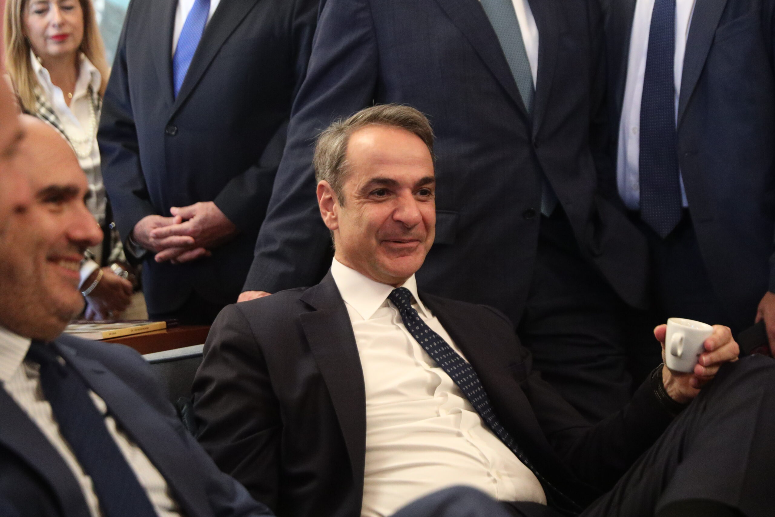 Συνάντηση του πρωθυπουργού Κυριάκου Μητσοτάκη με βουλευτές της Νέας Δημοκρατίας στο εντευκτήριο της Βουλής, Παρασκευή 14 Νοεμβρίου 2025. (ΓΙΑΝΝΗΣ ΠΑΝΑΓΟΠΟΥΛΟΣ