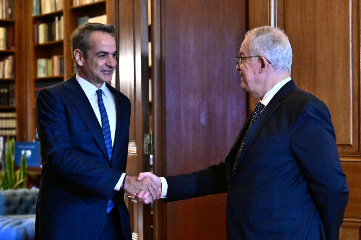 Ο Κυριάκος Μητσοτάκης και ο Κωνσταντίνος Τασούλας