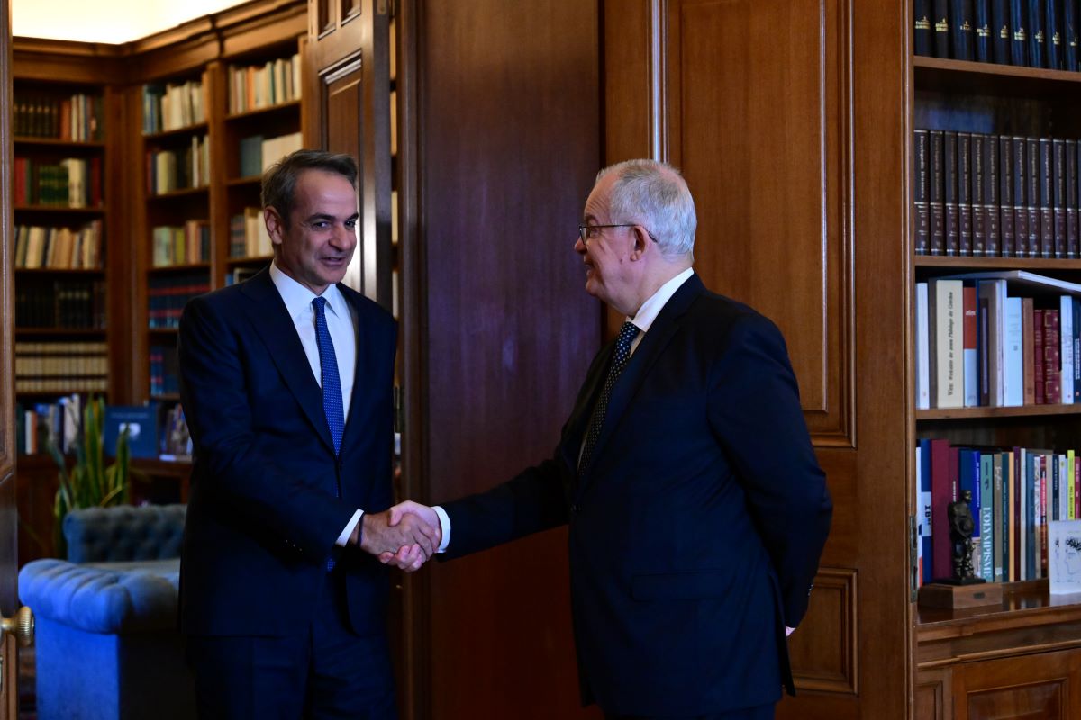 Ο Κυριάκος Μητσοτάκης και ο Κωνσταντίνος Τασούλας