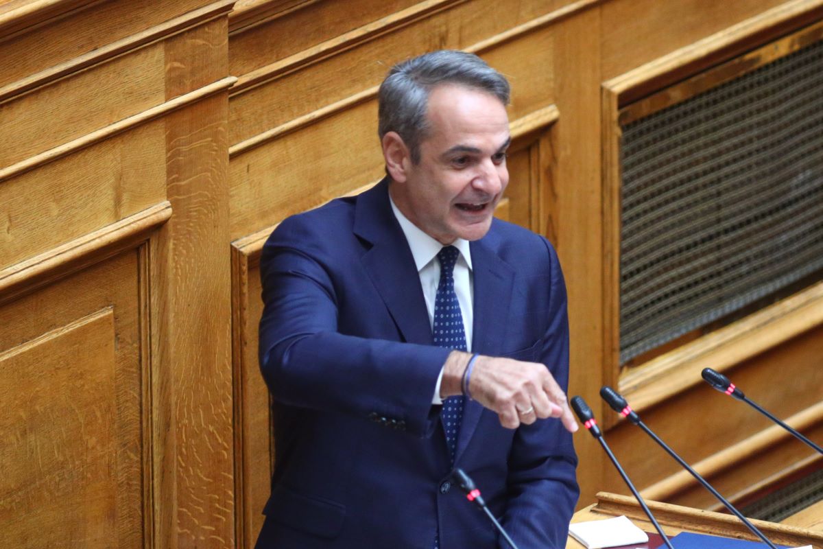 Ο Κυριάκος Μητσοτάκης στη Βουλή