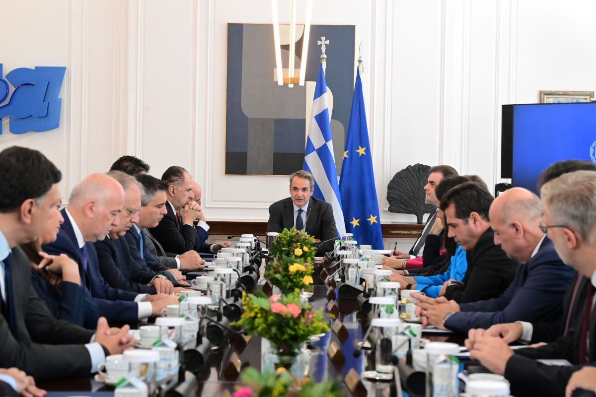 Ο Κυριάκος Μητσοτάκης στο υπουργικό συμβούλιο