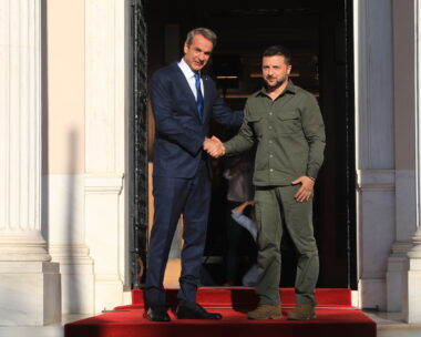 Συνάντηση του Πρωθυπουργού Κυριάκου Μητσοτάκη με τον Πρόεδρο της Ουκρανίας Βολοντίμιρ Ζελένσκι.