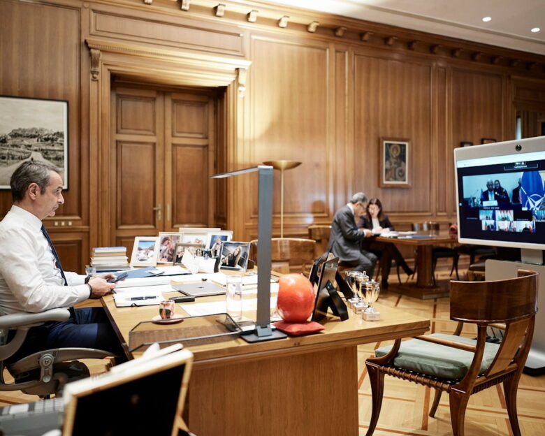 Ο Κυριάκος Μητσοτάκης συμμετείχε στην τηλεδιάσκεψη των ηγετών της ΕΕ για τις εξελίξεις στην Ουκρανία