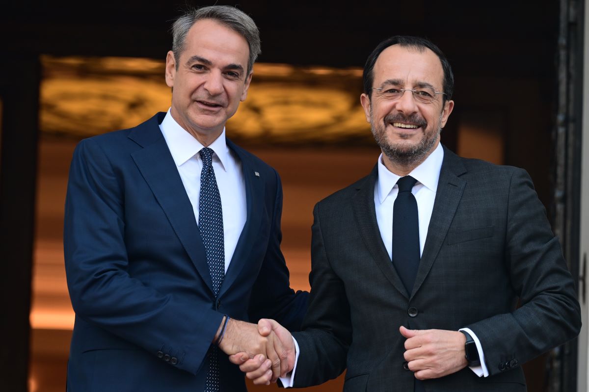 Ο Κυριάκος Μητσοτάκης με τον Νίκο Χριστοδουλίδη