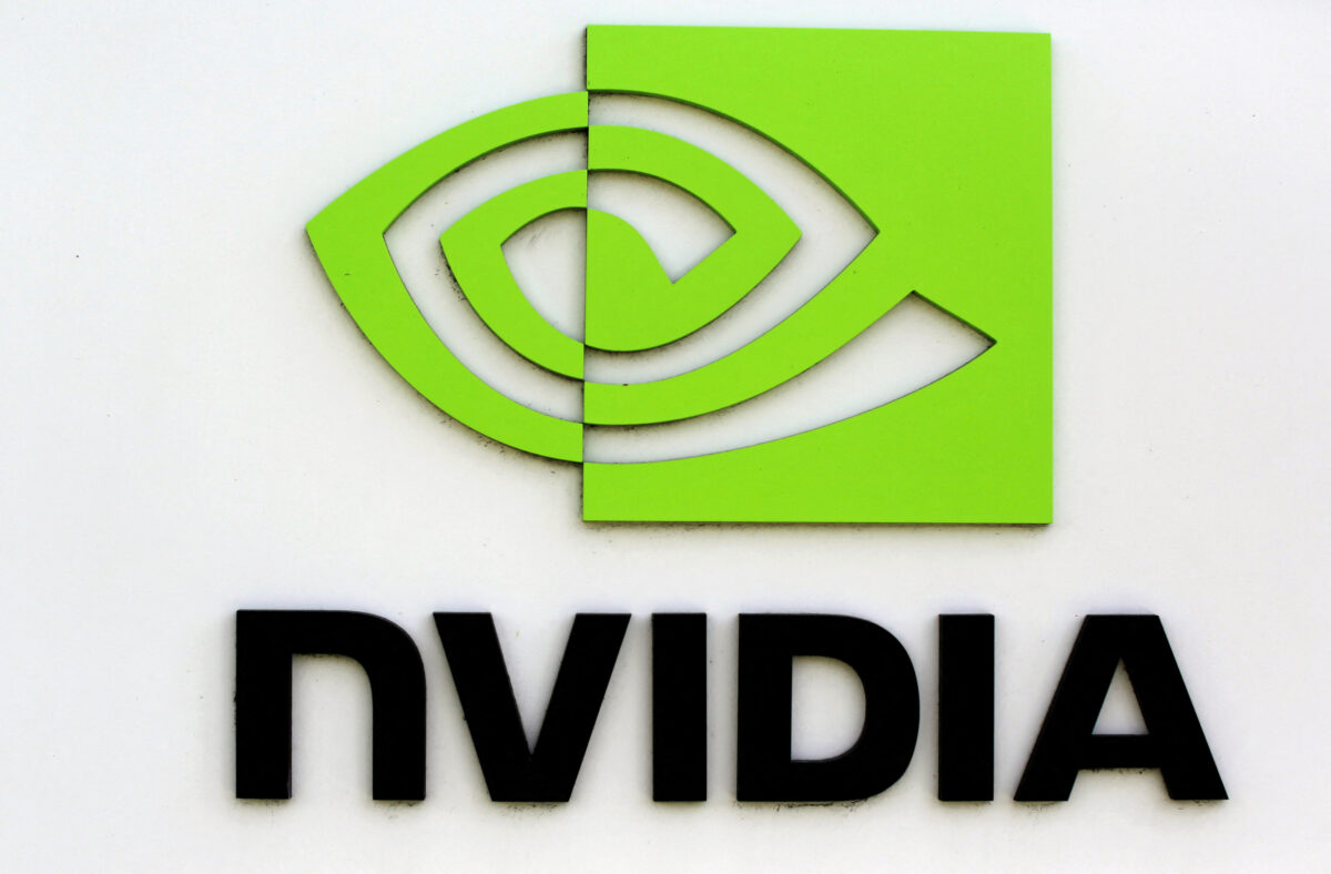 Το λογότυπο της εταιρείας τεχνολογίας Nvidia