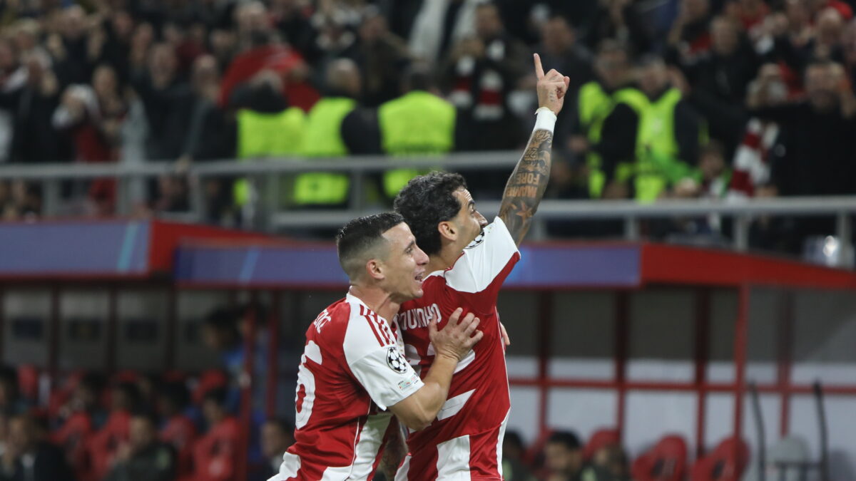 Ο Τσικίνιο πανηγυρίζει το γκολ του κόντρα στη Ρεάλ Μαδρίτης (ΜΙΚΑΕΛΑ ΤΣΟΡΜΠΑΤΖΙΔΟΥ