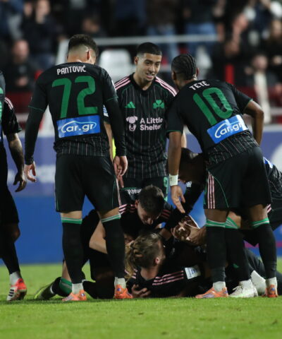 Οι πάικτες του Παναθηναϊκού πανηγυρίζουν στις Σέρρες  (ΒΑΣΙΛΗΣ ΒΕΡΒΕΡΙΔΗΣ