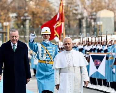 Ο Ρετζέπ Ταγίπ Ερντογάν με τον πάπα Λέοντα