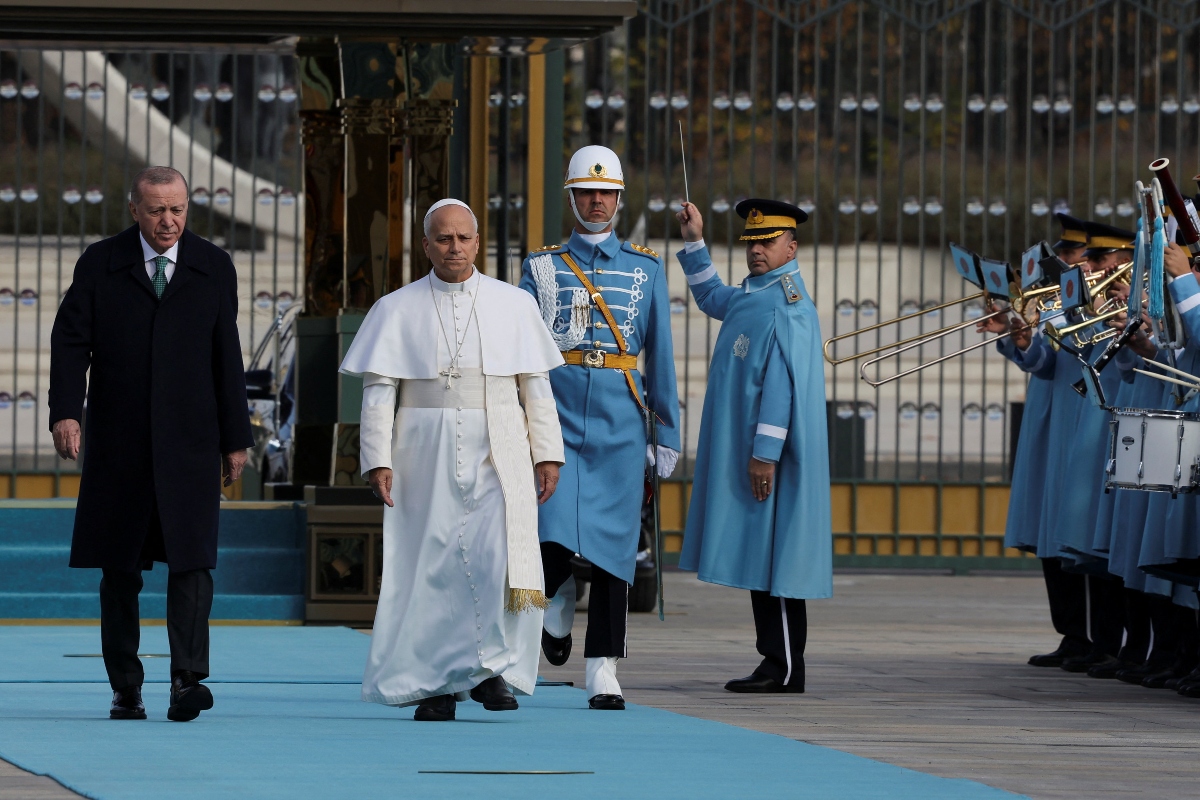 Ο Ρετζέπ Ταγίπ Ερντογάν με τον πάπα Λέοντα