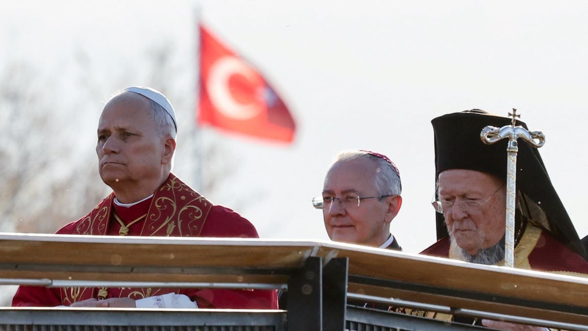 Ο Πάπας Λέων και ο Πατριάρχης Βαρθολομαίος στη Νίκαια της Βιθυνίας