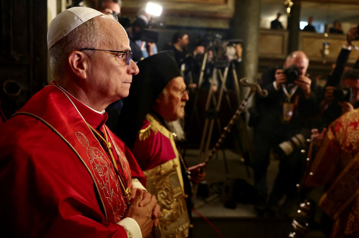 Ο Πάπας Λέων και ο Οικουμενικός Πατριάρχης Βαρθολομαίος