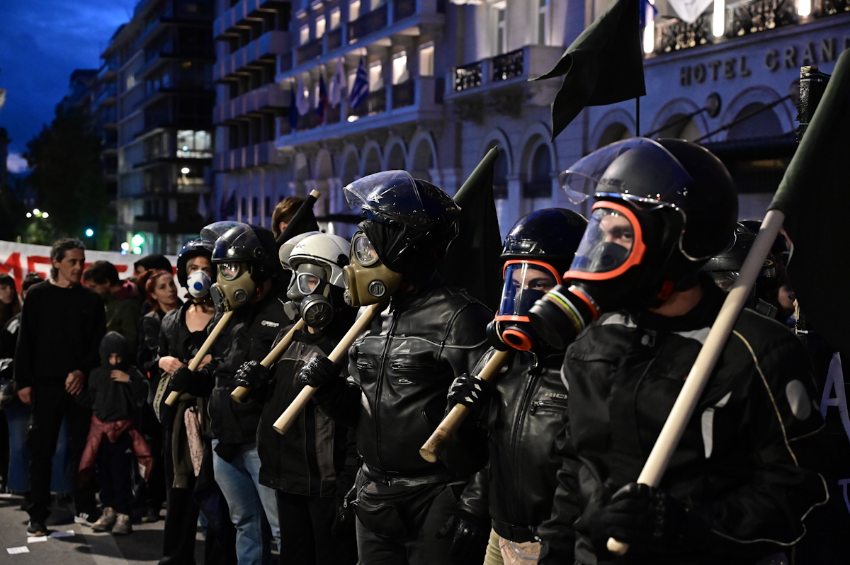 Πορεία για την 52η επέτειο από την εξέγερση του Πολυτεχνείου στην Αθήνα, Δευτέρα 17 Νοεμβρίου 2025.  (ΜΙΧΑΛΗΣ ΚΑΡΑΓΙΑΝΝΗΣ/EUROKINISSI)