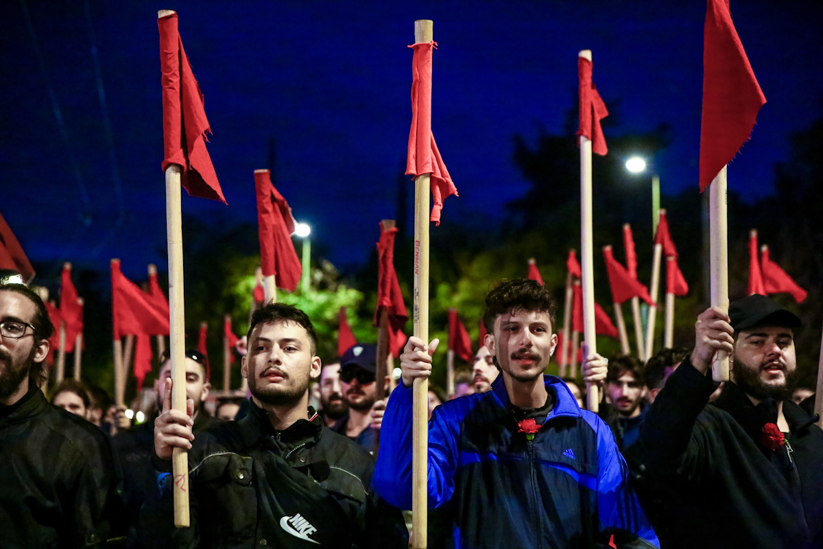 Πορεία για την 52η επέτειο από την εξέγερση του Πολυτεχνείου στην Αθήνα, Δευτέρα 17 Νοεμβρίου 2025.  (ΔΑΝΑΗ ΔΑΥΛΟΠΟΥΛΟΥ/EUROKINISSI)