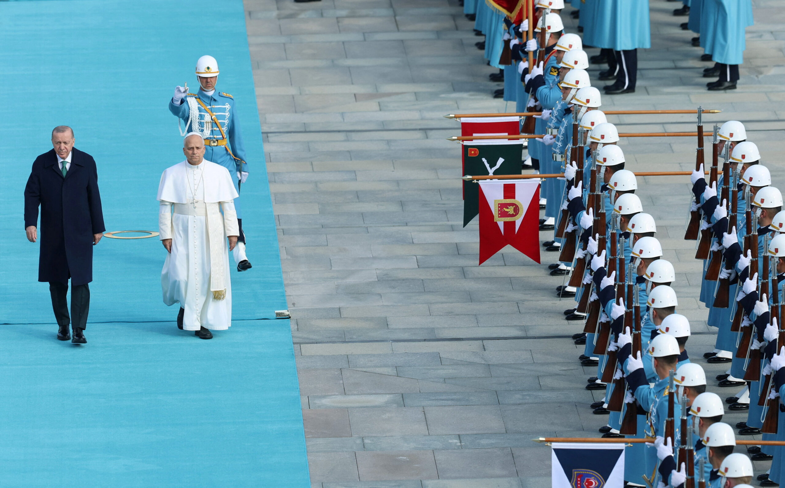 Ο Πάπας Λέων με τον Ερντογάν