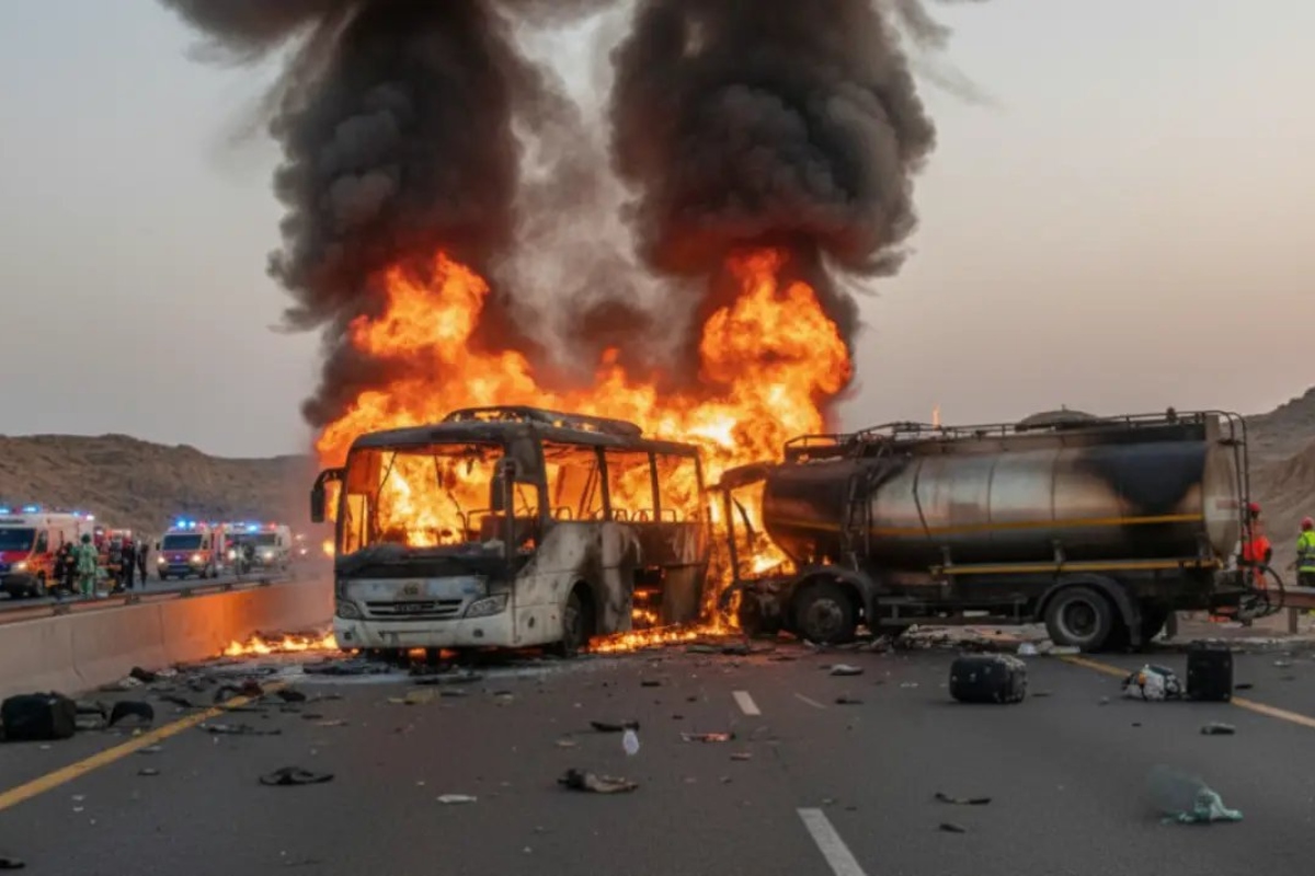 Λεωφορείο τυλίχθηκε στις φλόγες