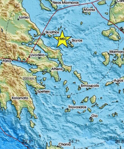 Σεισμός 4,6 Ρίχτερ ανοιχτά της Σκύρου – Αισθητός στην Αττική