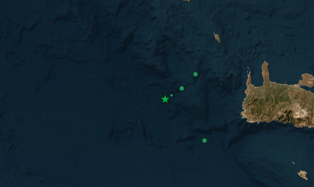 Σεισμός 5 Ρίχτερ ανοιχτά των Αντικυθήρων