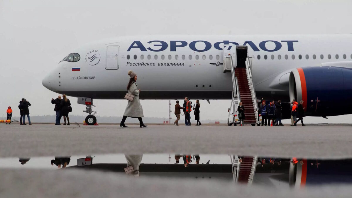 Αεροσκάφος της Aeroflot στο αεροδρόμιο Σερεμέτιεβο της Μόσχας